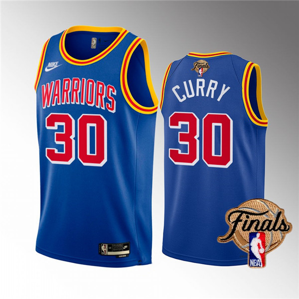 Men's Golden State Warriors #30 Stephen Curry 2022 Royal NBA Fin