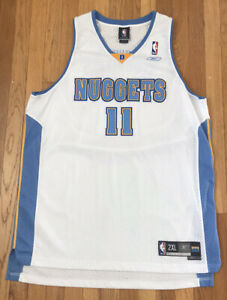 Men Reebok NBA Denver Nuggets Earl Boykins White Basketball Swingman Jersey