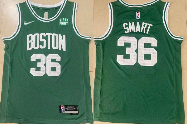 Men Boston Celtics 36 Marcus Smart Green Stitched Basketball Jersey