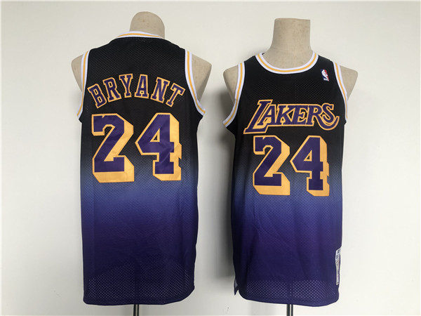 Men Los Angeles Lakers 24 Kobe Bryant Purple Throwback Basketbal