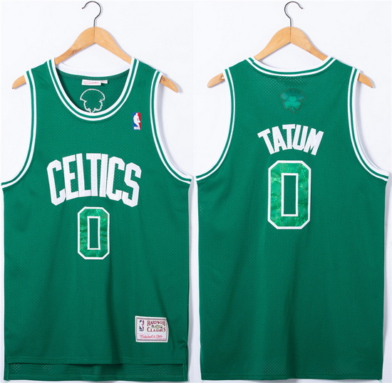 Men Boston Celtics 0 Jayson Tatum Green Stitched Jersey