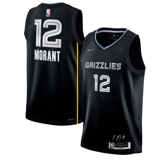 Men Memphis Grizzlies 12 Ja Morant 75th Anniversary Select Series Rookie Of The Year Swingman Stitch