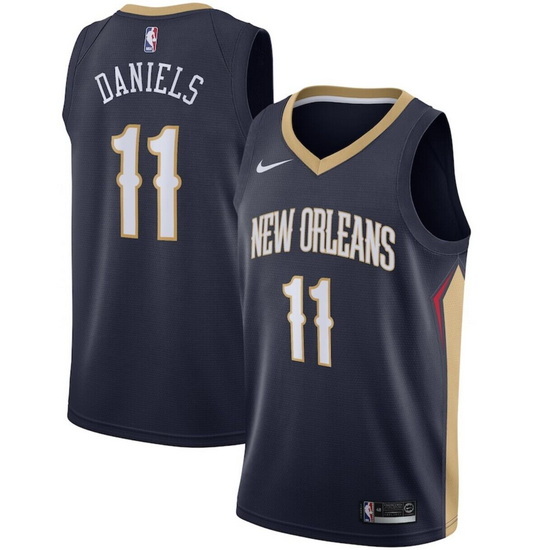 Men New Orleans Pelicans 11 Dyson Daniels Navy Icon Edition Stit