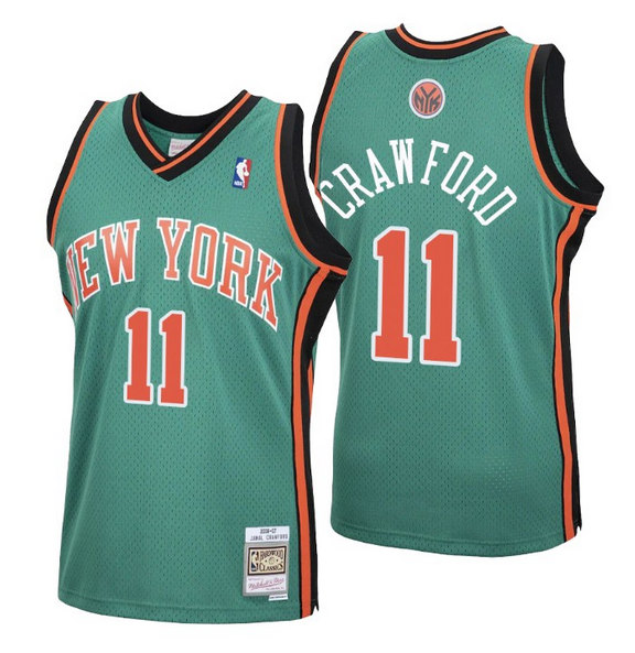 Men New York Knicks 11 Jamal Crawford 2006 07 Green Swingman Stitched Jersey