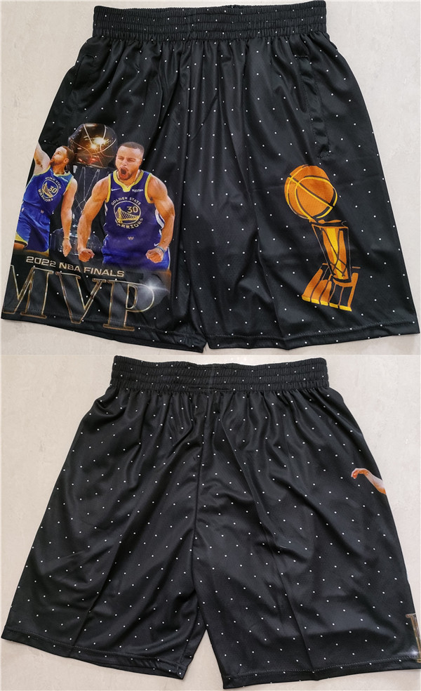 Men Golden State Warriors Black NBA Finals Shorts