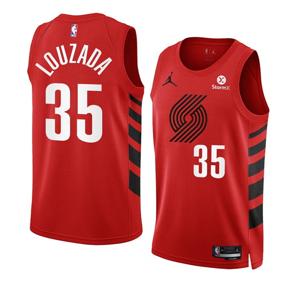 Men Portland Trail Blazers 35 Didi Louzada 2022 23 Red Statement Edition Swingman Stitched Basketbal