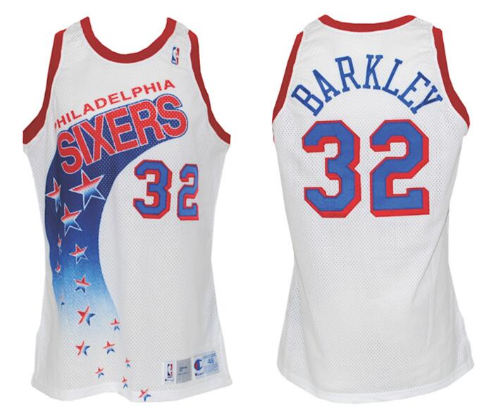 Men 1991-92 Charles Barkley Philadelphia 76ers Game Star jersey