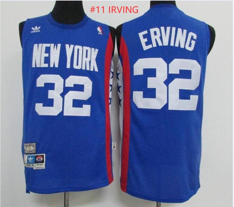 Men Adidas Nets 11 Kyrie Irving Classic Edition Stitched Basketball Jersey Blue