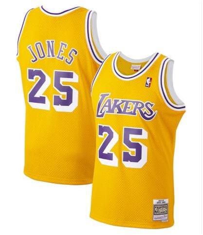 Men Los Angeles Lakers Eddie Jones #25 Mitchell & Ness 1994-95 Classics Stitched Jersey