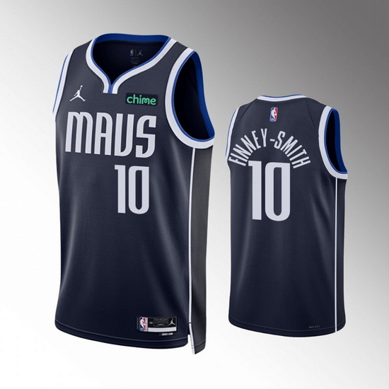 Men Dallas Mavericks 10 Dorian Finney Smith Navy Statement Editi