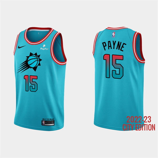 Men Phoenix Suns 15 Cameron Payne 2022 23 Blue City Edition Stitched Basketball Jersey