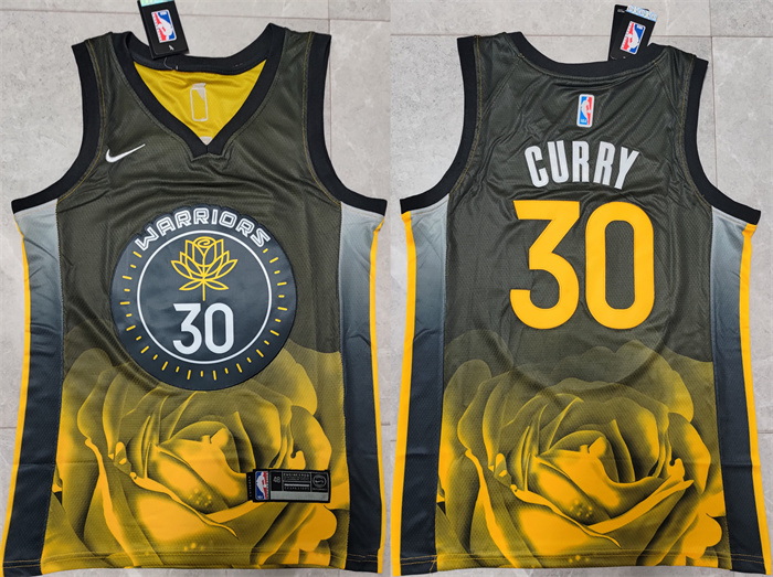 Men Golden State Warriors 30 Stephen Curry 2022 2023 Black City Edition Stitched Basketball Jersey