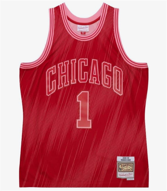 Men Chicago Bulls 1 Derrick Rose 2008 09 Monochrome Swingman Stitched Jersey