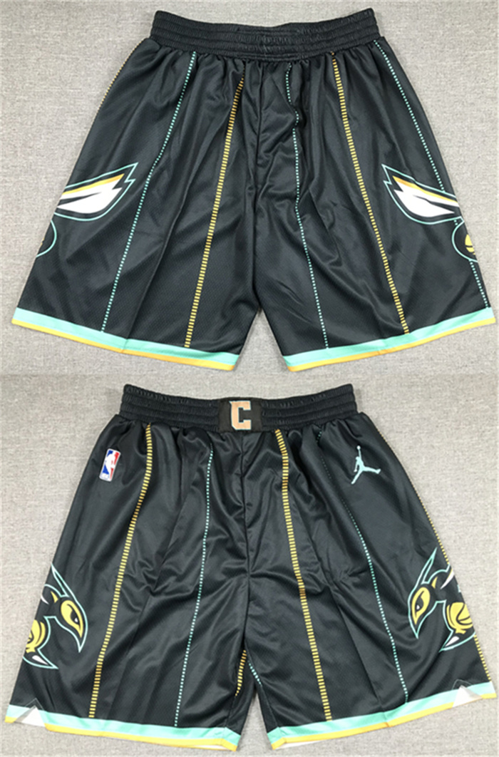 Men Charlotte Hornets 2022 23 Black City Edition Shorts