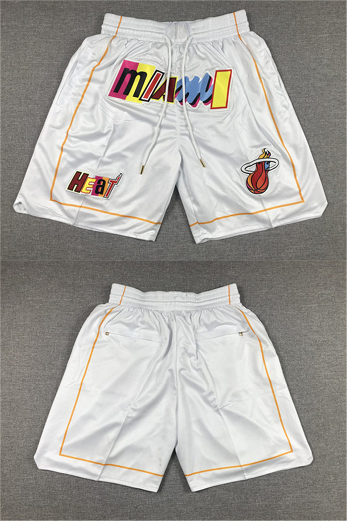 Men Miami Heat 2022 23 White City Edition Shorts