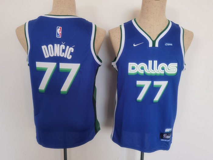 Youth Dallas Mavericks 77 Luka Doncic Blue Stitched Basketball Jersey