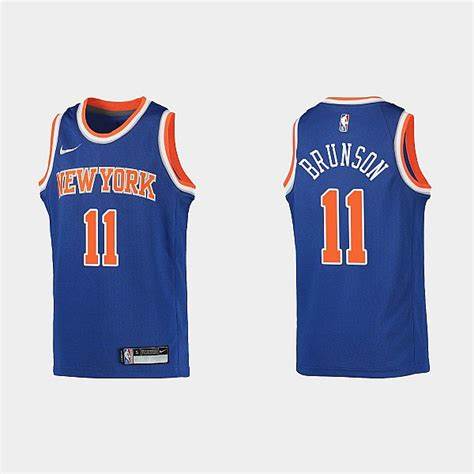 Men New York Knicks 2021 22 Jalen Brunson City Edition Blue NBA Jersey