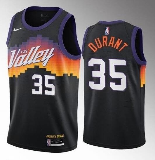 Men Phoenix Suns 35 Kevin Durant Black 2022-23 City Nike Stitched NBA Jersey