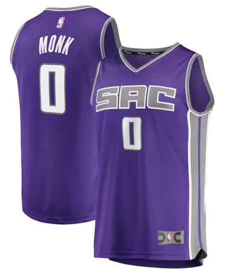 Men Nike Sacramento Kings Malik Monk #0 Purple Stitched NBA Jersey