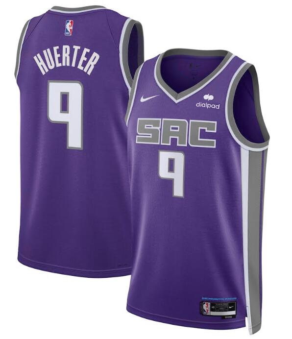 Men Nike Sacramento Kings Kevin Huerter #9 Purple Swingman Stitched NBA Jersey