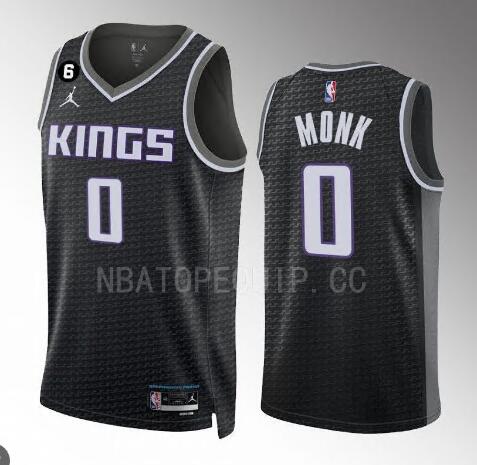 Men Nike Sacramento Kings Malik Monk #0 Black Stitched NBA Jersey