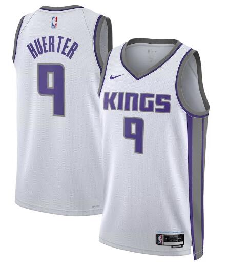 Men Nike Sacramento Kings Kevin Huerter #9 White Swingman Stitched NBA Jersey