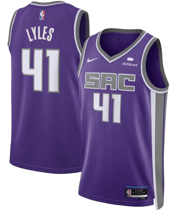 Men Nike Sacramento Kings Trey Lyles #41 Purple Swingman Stitched NBA Jersey