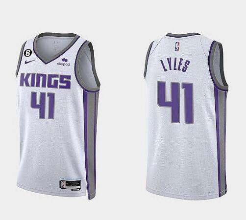 Men Nike Sacramento Kings Trey Lyles #41 White Swingman Stitched NBA Jersey