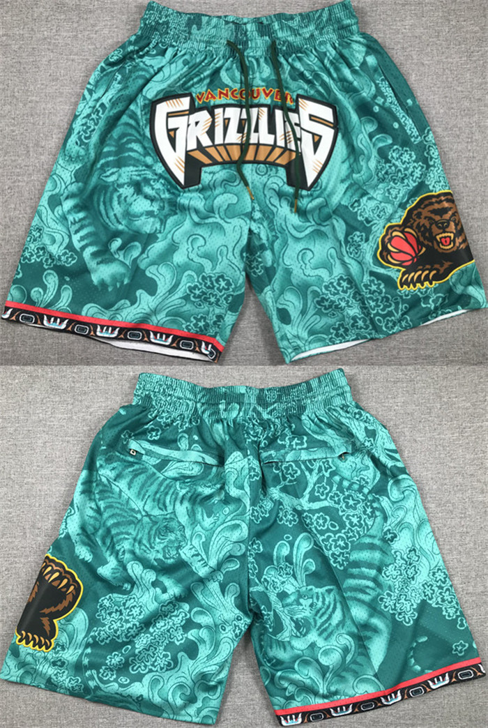 Men's Memphis Grizzlies Aqua Shorts 6521