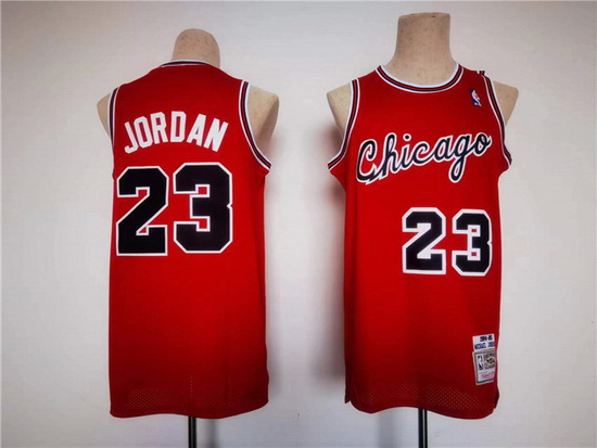 Men Chicago Bulls 23 Michael Jordan Red Stitched Jersey