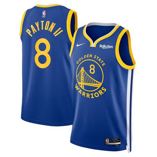 Men Golden State Warriors 8 Gary Payton II 2022 23 Royal Icon Edition Swingman Stitched Basketball J