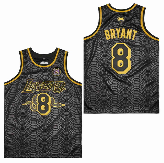 Men Legend 8 Kobe Bryant Cool Base Black Stitched Baskeball Jerseys