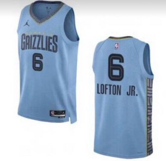 Men Memphis Grizzlies 6 Lofton jr  Light Blue jerseys