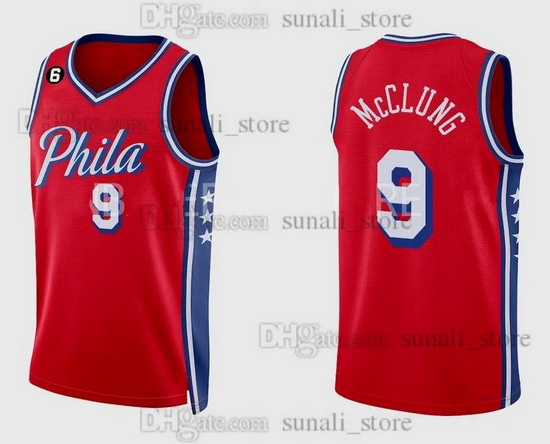 Philadelphia 76ers 9 Mac McClung Red jersey