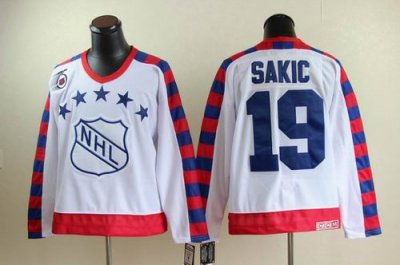 Quebec Nordiques #19 JOE SAKIC all star 75th Anniversary white CCM Jersey