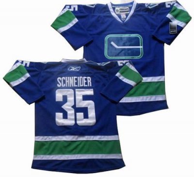 Vancouver Canucks #35 Schneider blue 3rd Jersey