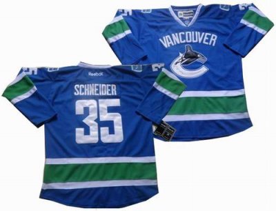 Vancouver Canucks #35 Schneider blue Jersey