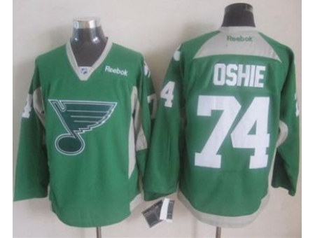 St.Louis Blues #74 T.J Oshie Green Practice Stitched NHL Jersey