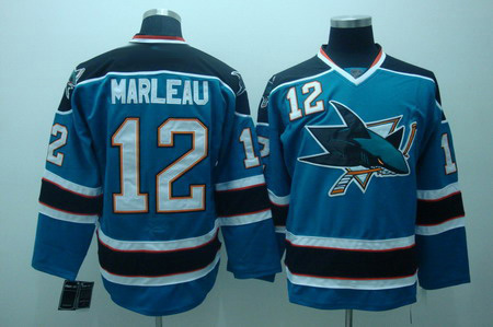 San Jose Sharks 12 Patrick marleau blue Jerseys