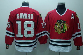 Chicago Blackhawks 18 Denis savard  red Jersey A patch CCM