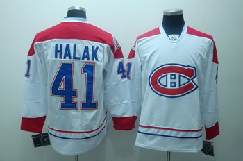 Montreal Canadiens  41 Jaroslav Halak  white Jersey CH