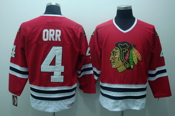 Chicago Blackhawks 4 Bobby Orr Red Jerseys