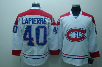 Montreal Canadiens 40 Maxim Lapierre White Jerseys CH