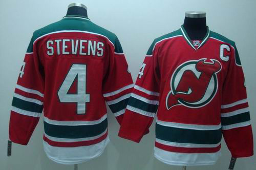 New Jersey Devils #4 STEVENS Red GREEN 3RD Hockey Jersey