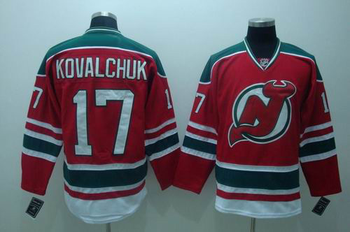 New Jersey Devils #17 KOVALCHUK Red GREEN 3RD Hockey Jersey