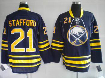 Buffalo Sabres Drew Stafford #21 dark BLUE