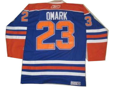 NHL Jerseys Edmonton Oilers #23 Omark Blue Jerseys