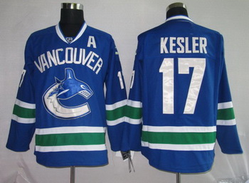 Hockey Jerseys Vancouver Canucks 17 KESLER blue
