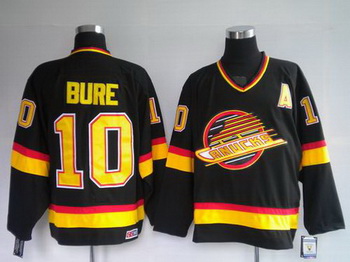 jerseys Vancouver Canucks 10 Bure Black