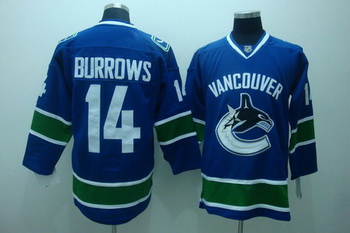 Vancouver Canucks 14 Burrows blue Jerseys